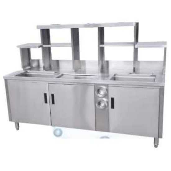 Picture of Commercial Restaurant Kitchen Heavy Duty 3 Layers Stainless Steel Work Table