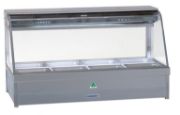 Curved Glass Cold Plate Food Display Bar