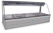 Curved Glass Cold Plate Food Display Bar