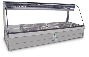 Curved Glass Cold Plate Food Display Bar Curved Glass Cold Plate Food Display Bar
