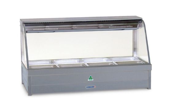 Curved Glass Hot Food Display Bar