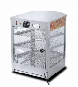 Picture of Commercial Stainless Steel Glass Chicken Pizza Pie Display Food Warmer