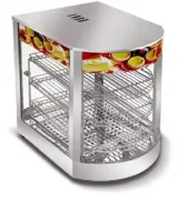 Picture of Commercial Stainless Steel Glass Chicken Pizza Pie Display Food Warmer