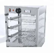 Picture of Commercial Stainless Steel Glass Chicken Pizza Pie Display Food Warmer
