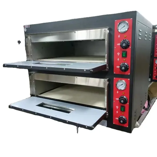 Picture of Commercial Fast Food Restaurant Kitchen 2 Layers Traditional Pizza Oven