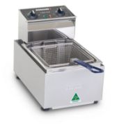 Compact Stainless Steel Countertop Fryers – Single & Double Pan Options