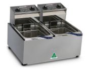 Compact Stainless Steel Countertop Fryers – Single & Double Pan Options