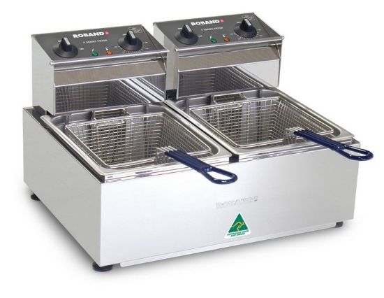 Compact Stainless Steel Countertop Fryers – Single & Double Pan Options