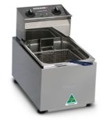 Compact Stainless Steel Countertop Fryers – Single & Double Pan Options