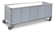 Double Row Stainless Steel Food Display Trolley
