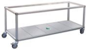 Double Row Stainless Steel Food Display Trolley