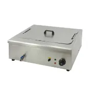 Picture of Table Top Stainless Steel Gas Hot Dog Cart with Grill and Deep Fryer