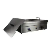 Picture of Table Top Stainless Steel Gas Hot Dog Cart with Grill and Deep Fryer