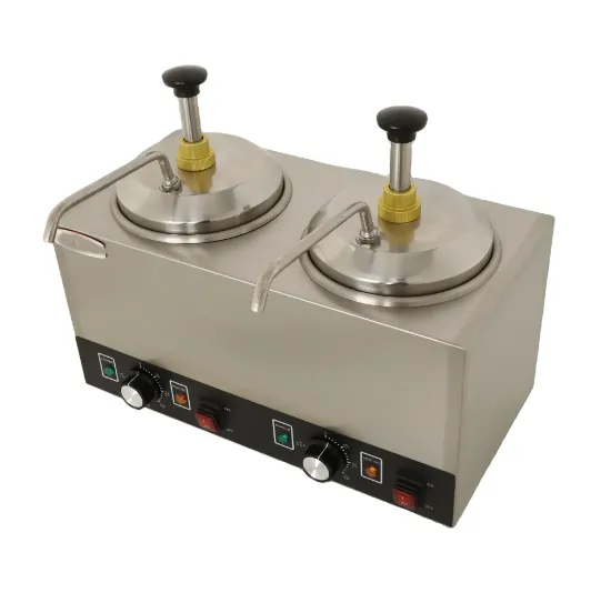 Picture of Commercial Fast Food Equipment Double Head Cheese Dispenser Machine