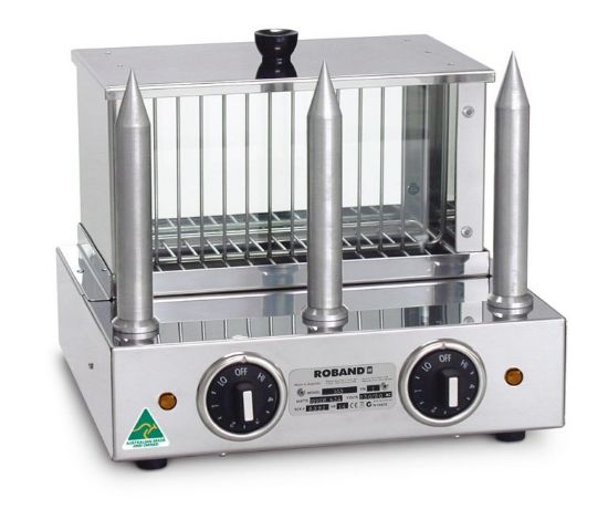 Hot Dog and Bun Warmer with Heated Spikes