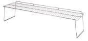 Stainless Steel Mid-Shelf with Raised Bar for Double Row Food Stations
