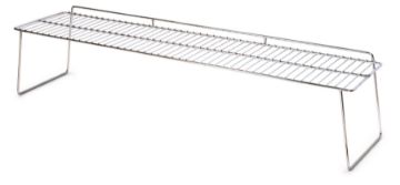 Stainless Steel Mid-Shelf with Raised Bar for Double Row Food Stations Stainless Steel Mid-Shelf with Raised Bar for Double Row Food Stations