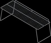 Stainless Steel Mid-Shelf with Raised Bar for Double Row Food Stations