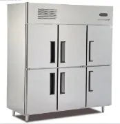 Picture of Stainless Steel 6-Door Commercial Refrigerators and Freezers.