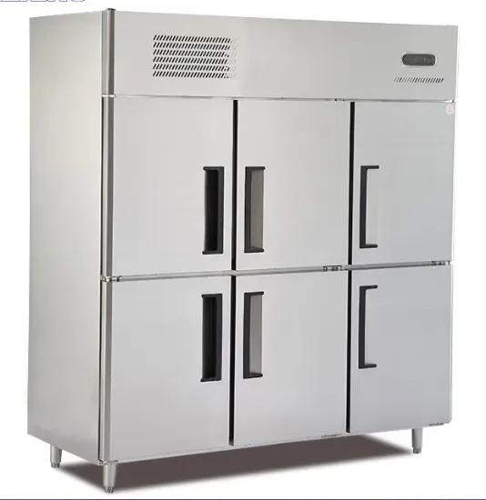 Picture of Stainless Steel 6-Door Commercial Refrigerators and Freezers.