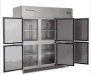 Picture of Stainless Steel 6-Door Commercial Refrigerators and Freezers.