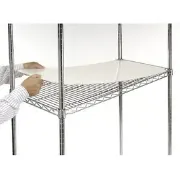 Picture of stainless-steel shelves for hotels and restaurants.
