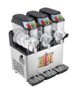 Picture of 12L slush machine with 3 tanks for frozen drinks in commercial restaurants.
