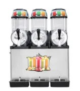 Picture of 12L slush machine with 3 tanks for frozen drinks in commercial restaurants.
