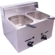 Picture of Commercial Fast Food Restaurant Double Tank Gas Deep Fryer