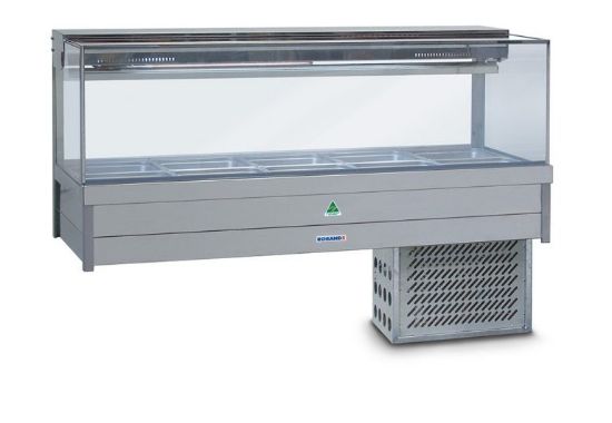 Cold Buffet with Square Glass Design and Dual Cooling