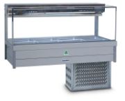Cold Buffet with Square Glass Design and Dual Cooling