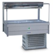 Cold Buffet with Square Glass Design and Dual Cooling