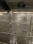 Double Glass Door Upright Stainless Steel Commercial Freezer