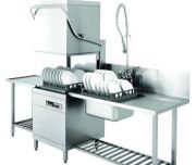 Commercial Hood-Type Freestanding Dishwasher – High Capacity, Stainless Steel