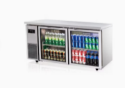 Commercial Heavy Duty Stainless Steel Glass Door Counter Chiller Refrigerator Workbench