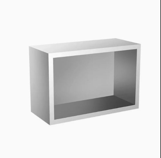 Modern Stainless Steel Open Wall Storage Cabinet