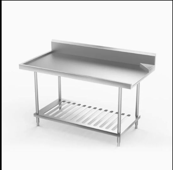Stainless steel Clean Dish Workbench with Undershelf & Backsplash