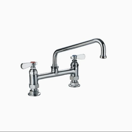 Kitchen Hot & Cold Swivel Deck-Mounted Mixing Faucet