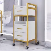 صورة عربة صالون تجميل معدنية