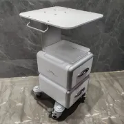صورة عربة صالون تجميل معدنية مخصصة بأدراج