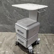 صورة عربة صالون تجميل معدنية مخصصة بأدراج