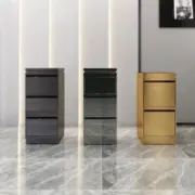 صورة عربة تجميل معدنية متحركة