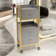 صورة عربة صالون ذهبية عصرية