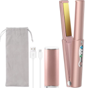 Mini Wireless Portable Flat Iron – USB Rechargeable Travel Hair Straightener