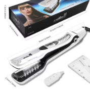 Steam Hair Straightener Brush with Anti-Frizz Technology